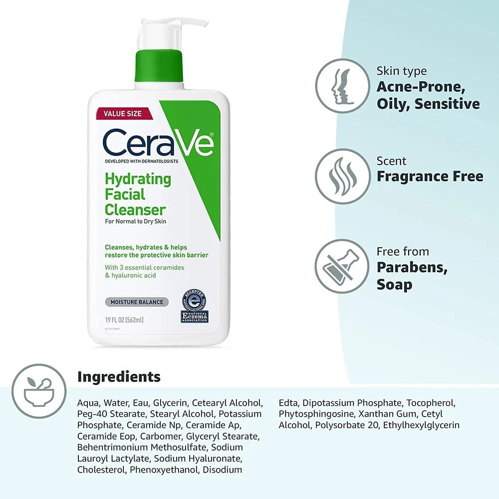 CeraVe HYDRATING FACIAL CLEANSER 236ML