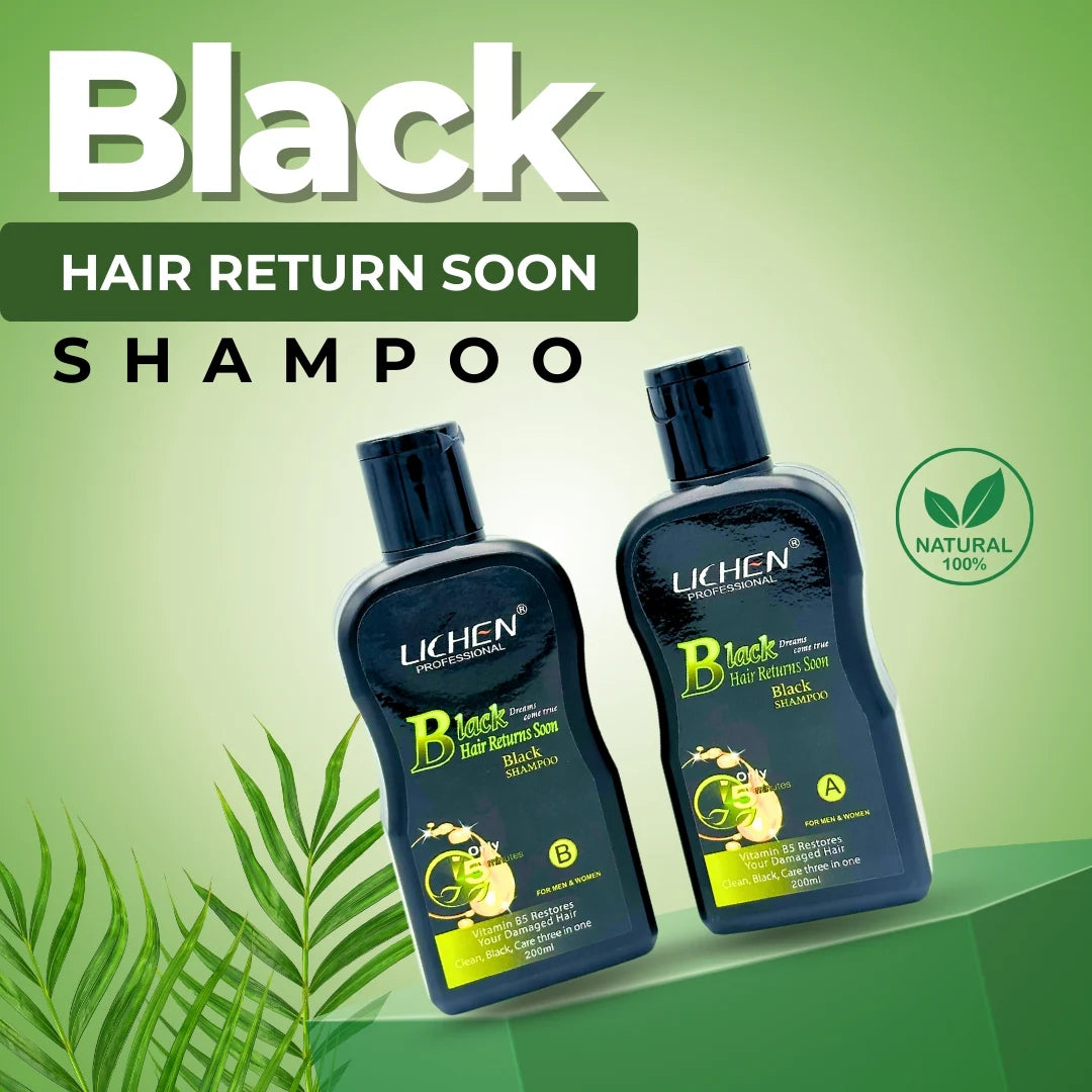LICHEN HAIR COLOR SHAMPOO BLACK 100*2ML