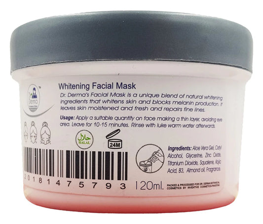 Dr DERMA WHITENING FACIAL MASK 120ML