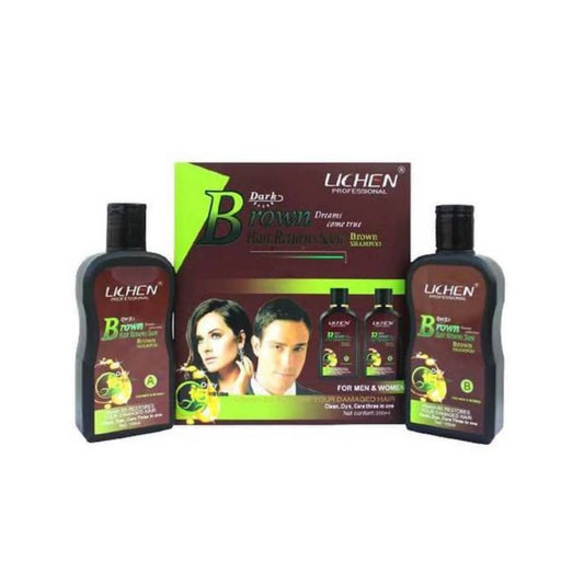 LICHEN HAIR COLOR SHAMPOO DARK BROWN 100*2ML