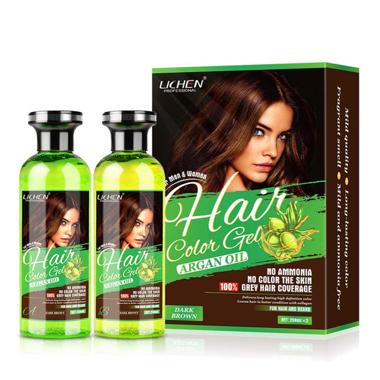 LICHEN HAIR COLOR GEL DARK BROWN 500*2ML