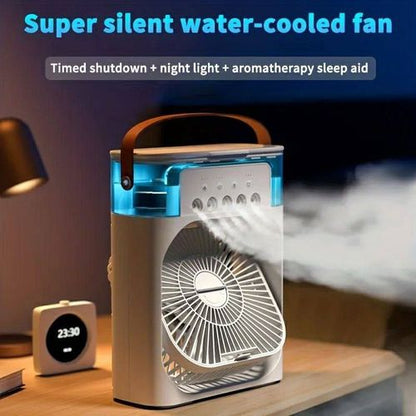 Portable Air Conditioner Fan, Mini Evaporative Air Cooler with 7 Colors LED Light