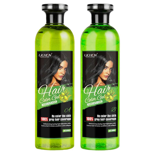LICHEN HAIR COLOR GEL DARK BROWN 500*2ML